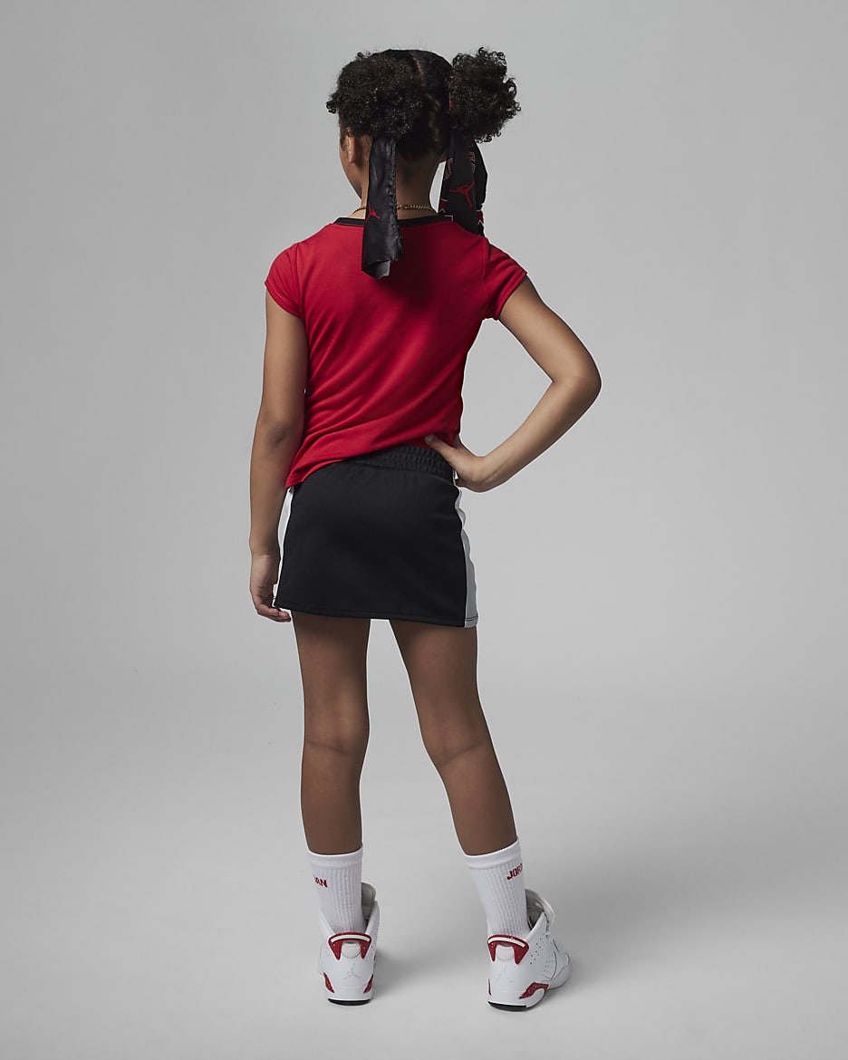 Conjunto de falda pantalon Jordan Air Ress para ninas talla pequena. Nike